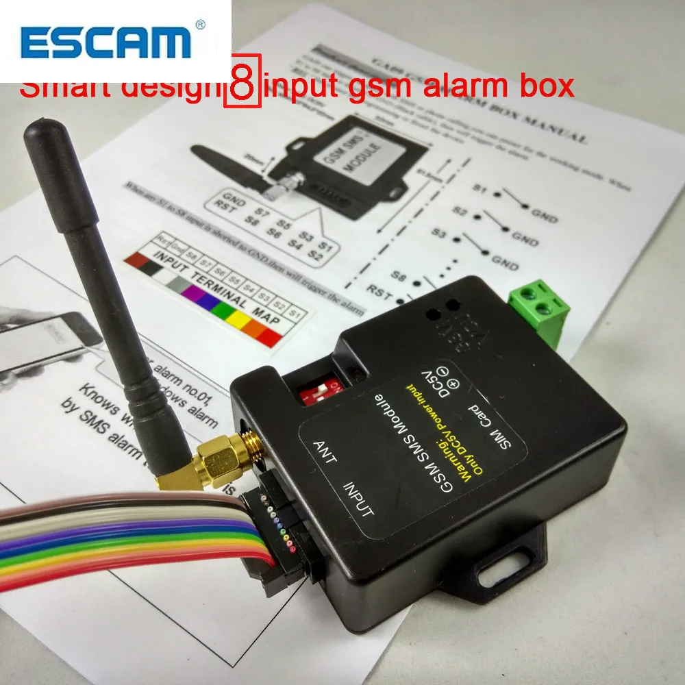 ESCAM Smart Entwickelt Home Security GSM Alarm System SMS & Aufruf wireless alarm