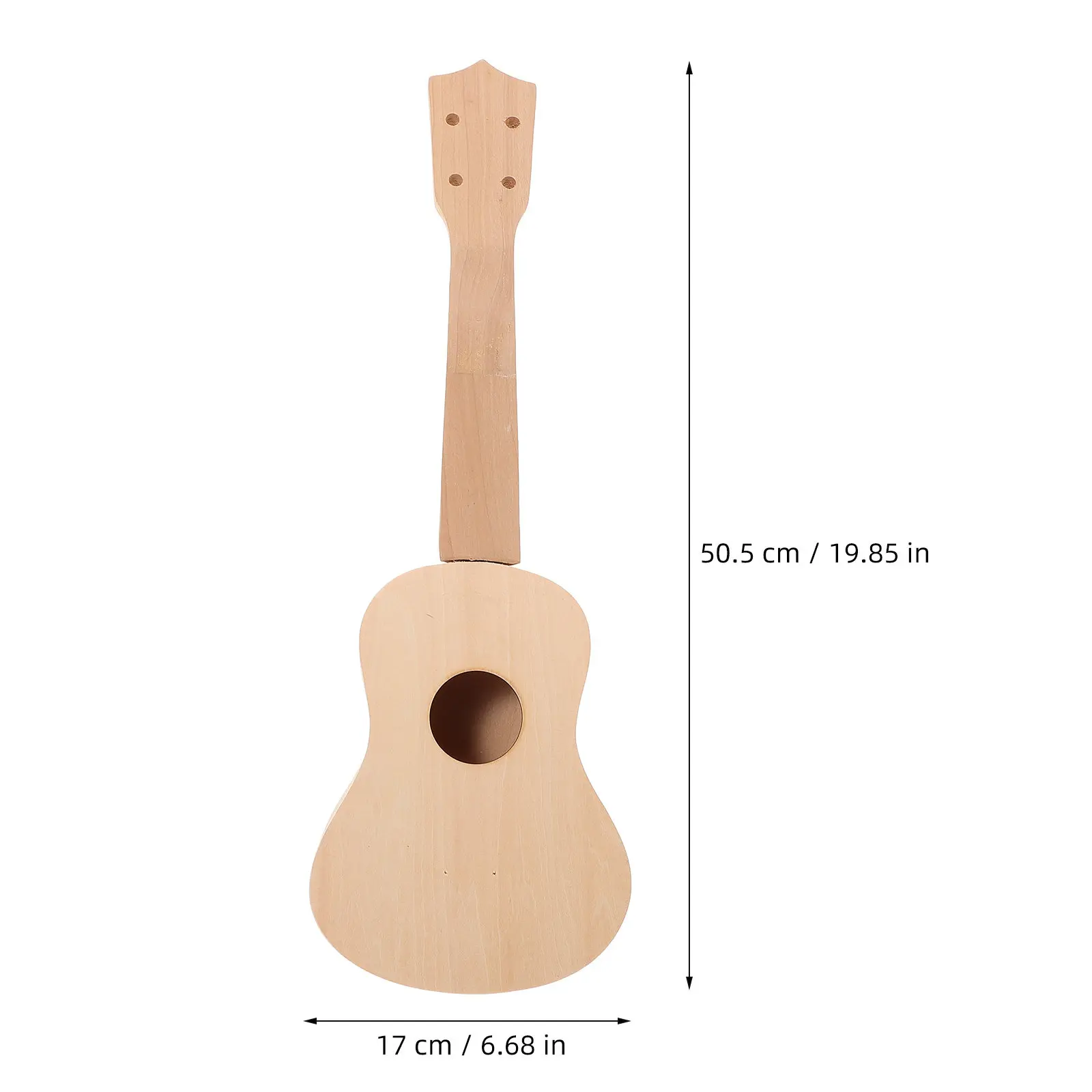 DIY Ukulele Kit Unpainted Wooden Craft Set for Kids Assembly Painting Musical Instrument Supplies