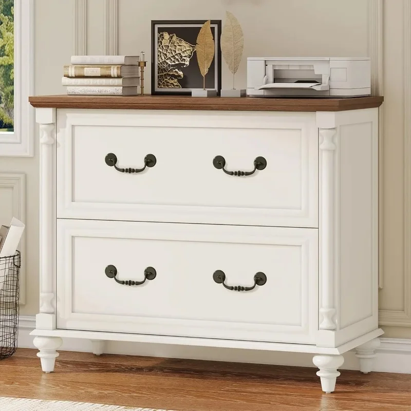 

Farmhouse Lateral File Cabinet with 2 Drawers for Legal/Letter/A4 Size Hanging Files