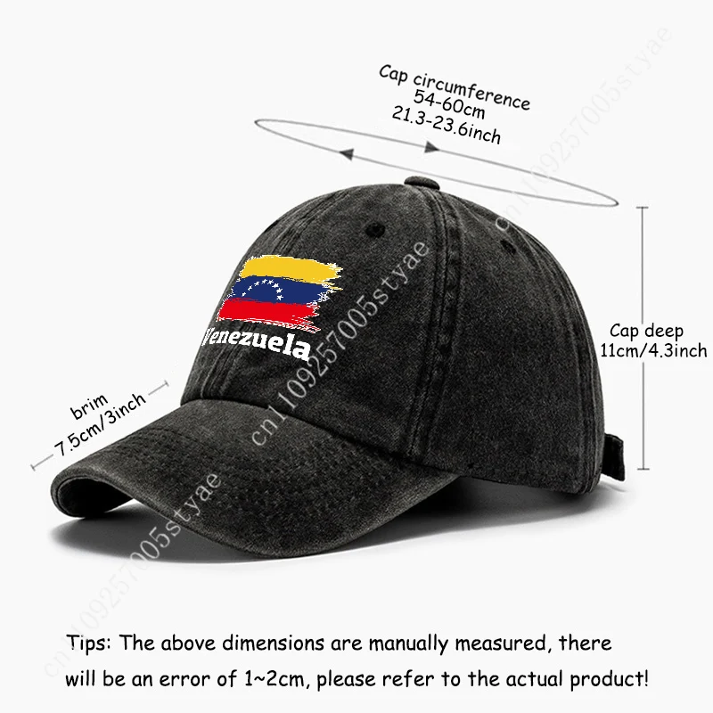 فنزويلا العلم قبعة رجل امرأة قبعة بيسبول موضة Sunhat قابل للتعديل الهيب هوب القبعات قبعات سائقي الشاحنات كول في الهواء الطلق قبعات ترد لمكانها