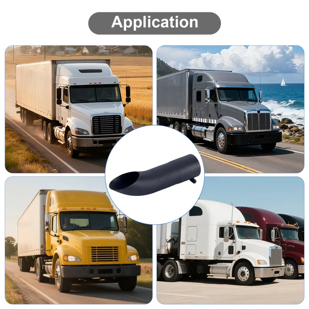 

Turn Down Exhaust Tip 3.5" Inlet, Universal Bolt On Diesel Muffler Tip Stainless Steel Surface Polishing, 12" Overall Length