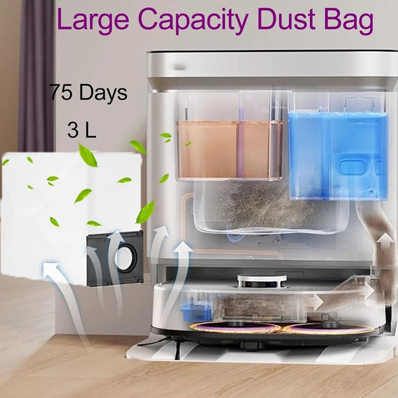 11PCS Dust Bag Mop Cloths For Eureka J15 Pro Large Capacity Dust Bags Replacement Spare Parts Vacuum Bags