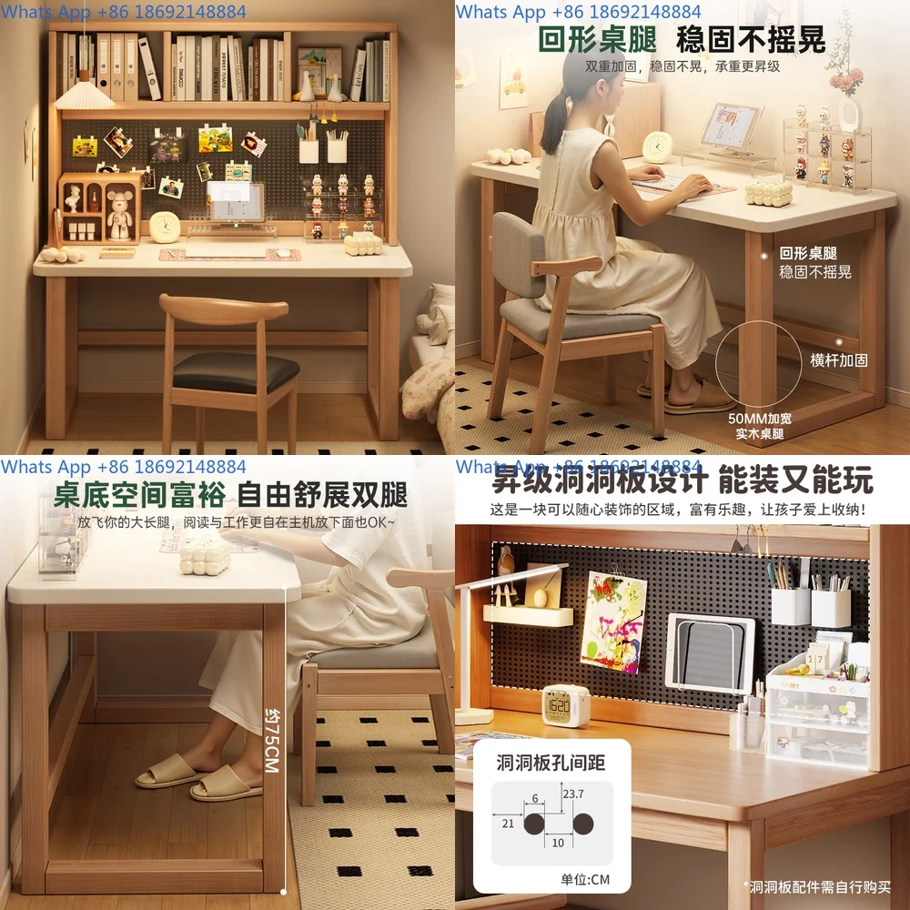 

Desk with shelf design for home study space saving wall mounted computer desk