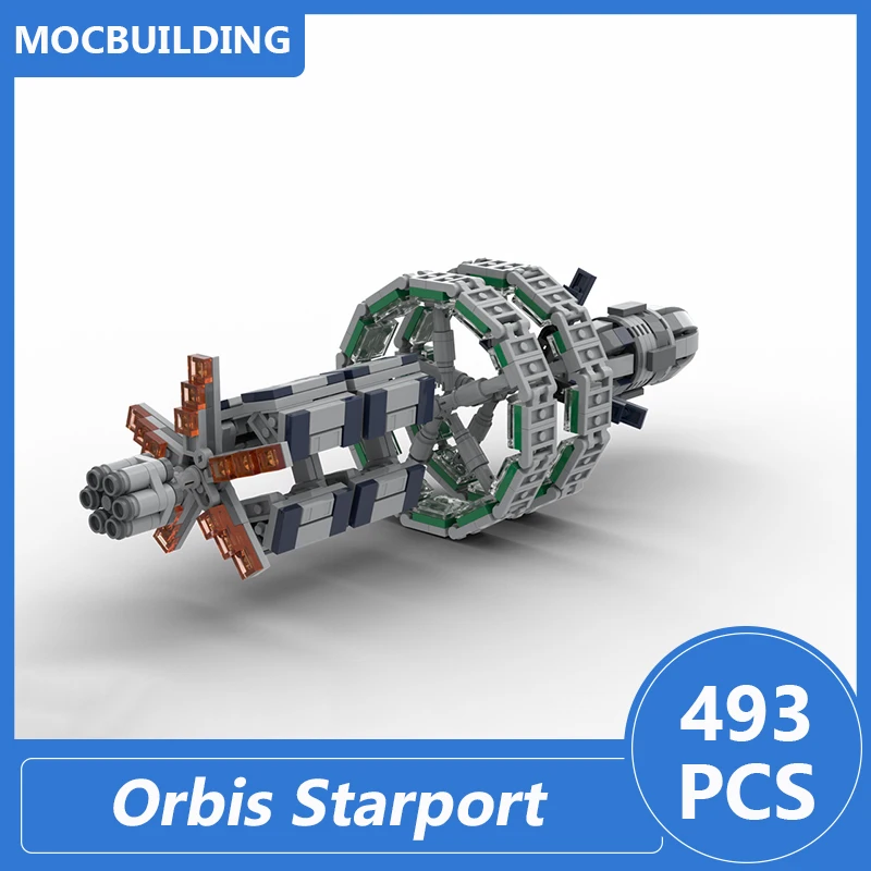 Orbis Starport Modell Moc Bausteine im Maßstab 1:20000 Diy Montieren Ziegel Raum Pädagogische Weihnachten Sammlung Spielzeug Geschenke 493PCS