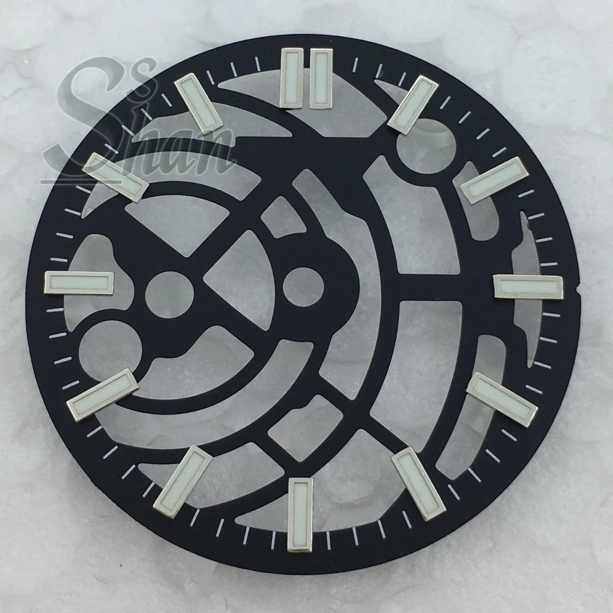 أسود أزرق أخضر أبيض الهاتفي 28.5 مللي متر ساعة الطلب صالح NH70 NH72 حركة الهيكل العظمي الجوف الهاتفي ل ساعة غواص الرجال الملحقات جزء