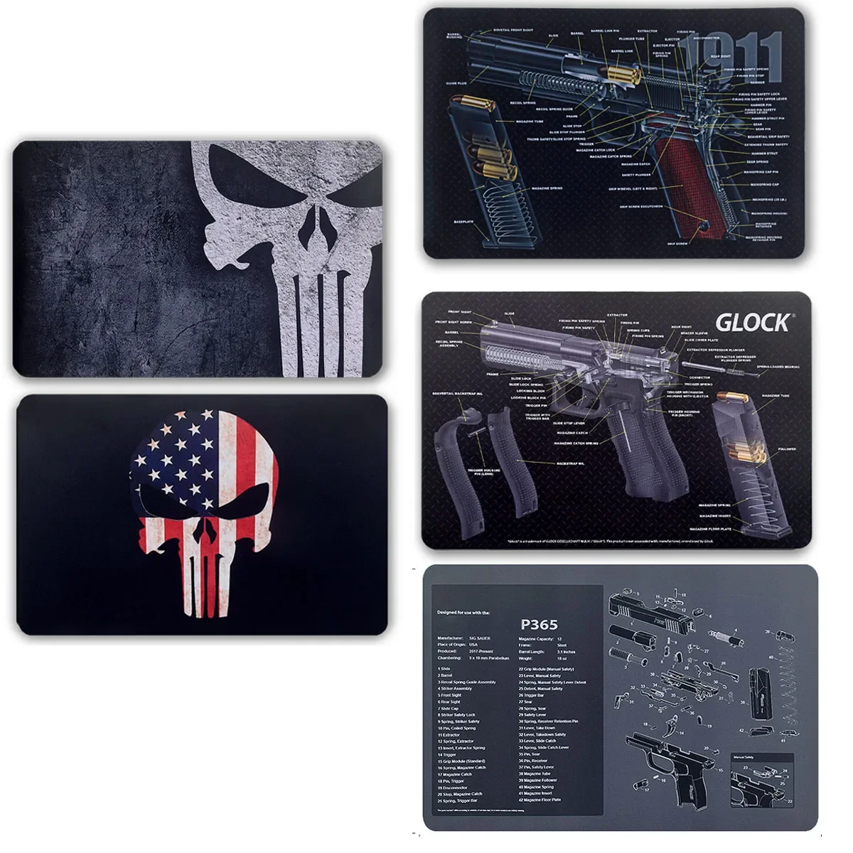 

Tactical Gun Cleaning Rubber Mat Parts GLOCK 42 43 Gen4 Gen5 3D 1911 3D P365 Instructions Mouse Pad Hunting Gun Accessories