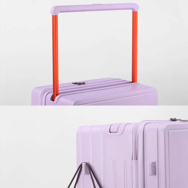 Wide Handle Travel Luggage Suitcase Rolling Spinner Wheels Hardside ABS TSA Lock 20 24 Inch Unisex Traveling Trolley Case