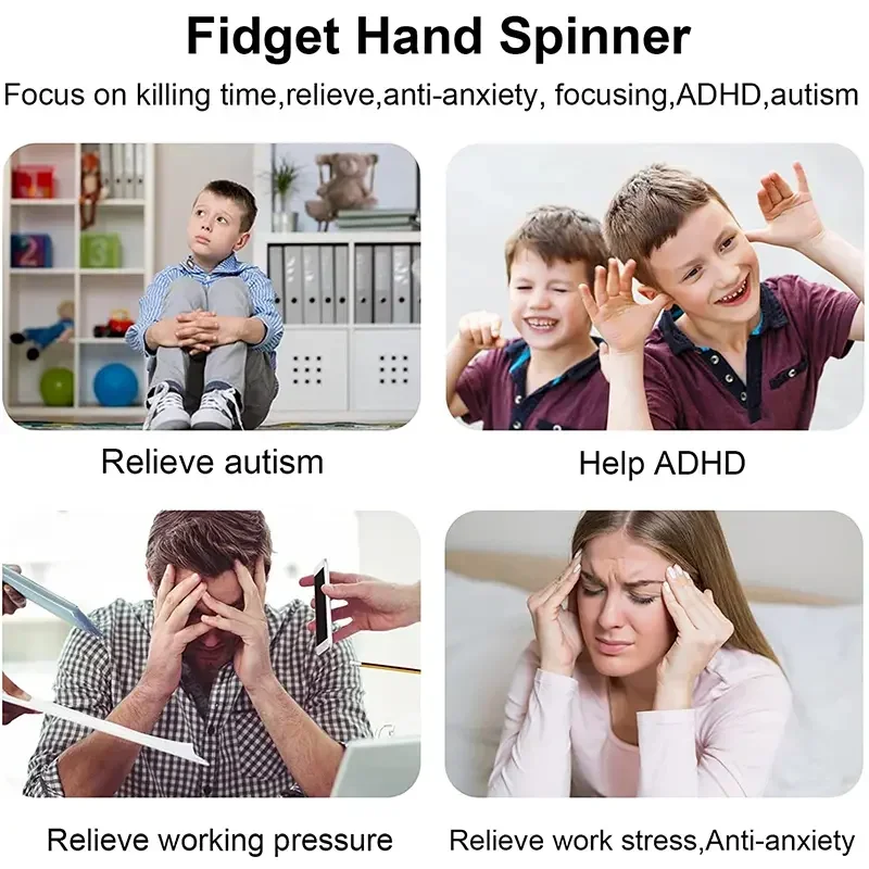 Leuchtendes LED-Licht Fidget Spinner Hand Top Spinner Glow in Dark Light EDC Fidget Spiner Finger Stress Relief Spielzeug für Kinder Geschenk