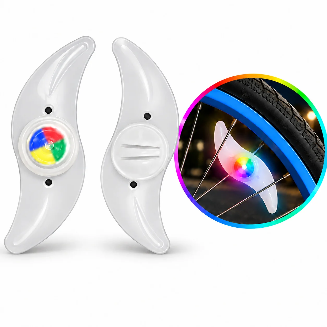 Colorful Bike Spoke Lights LED Bicycle Wheel Lights Waterproof Cycling Decoration Lamp Safety Warning Light Accessories