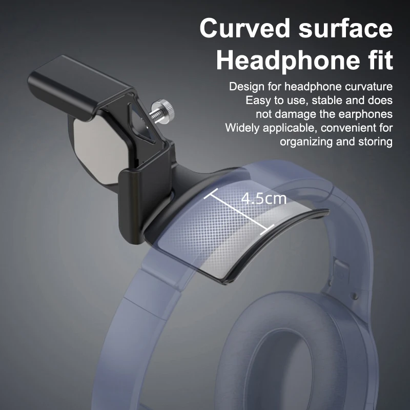 New Headphone Holder PC Monitor Hanger Wall Hook Monitor Earphone Stand Universal Headset Hanging Hook Durable Headphone Bracket