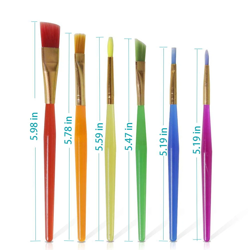

19 Pcs Painting Brushes Set for Kids Graffiti Brush Kit Washable Pearlescent Oil Watercolor Pottery Tools