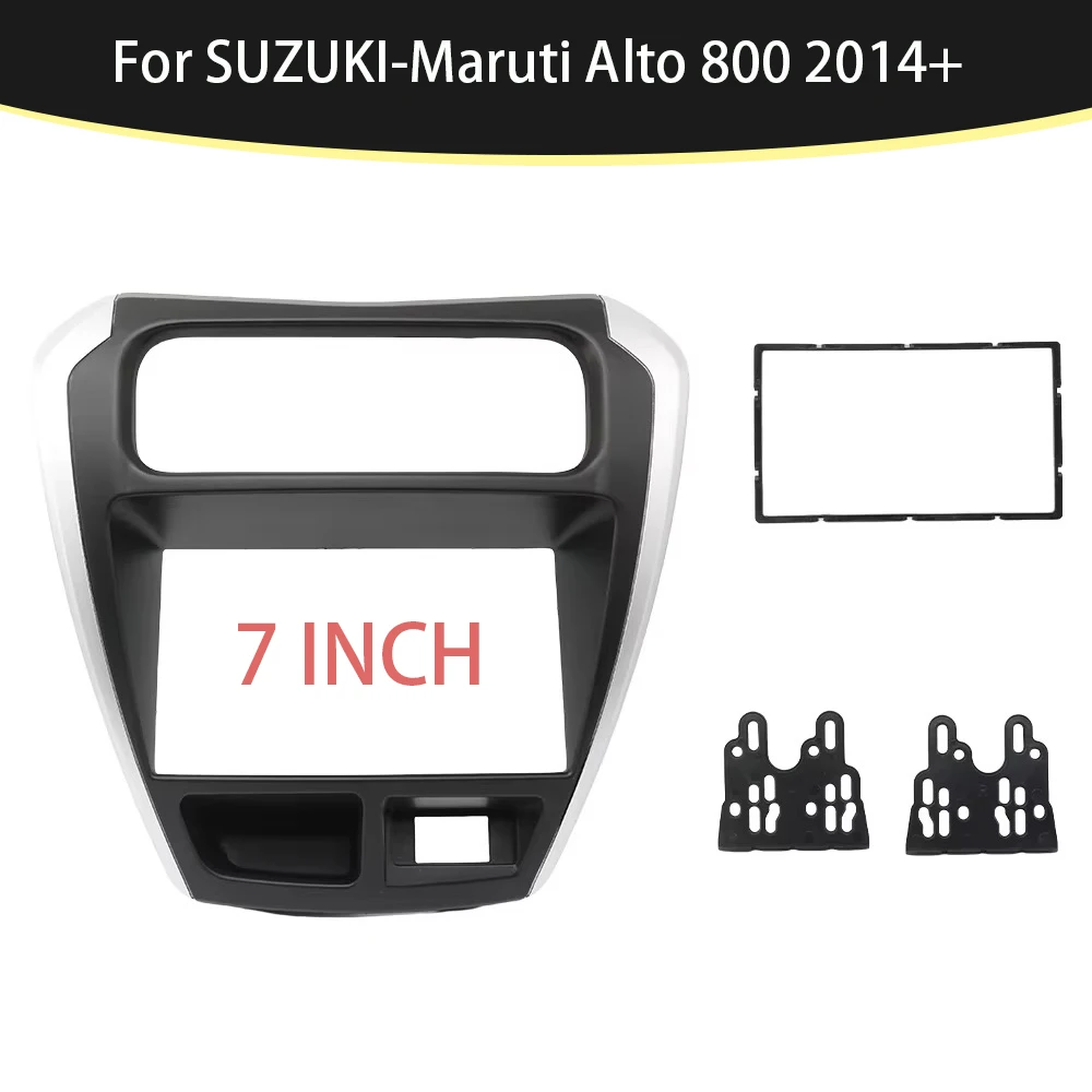 7 Inch Double Din Fascia For SUZUKI-Maruti Alto 800 2014+ Radio DVD Stereo CD Panel Dash MountingTrim Kit Frame