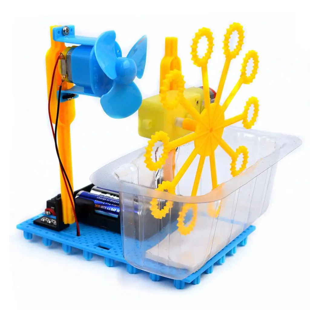 Children Educational DIY Automatic Bubble Machine Science Experiment Kits Educational Toys