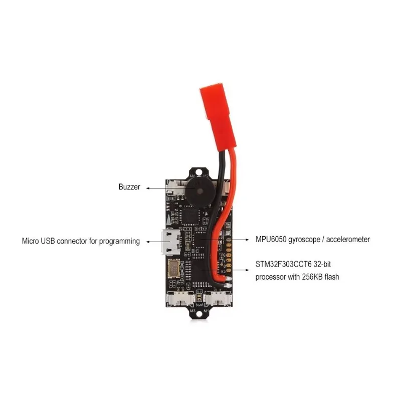 BoMaSFuriBee V2 F3 EVO Brushed Flight Controller 1-2 S LiPo W/ BB Buzzer Low-voltage STM32F303CCT6 MPU6050 For Brush Motor RC Ca