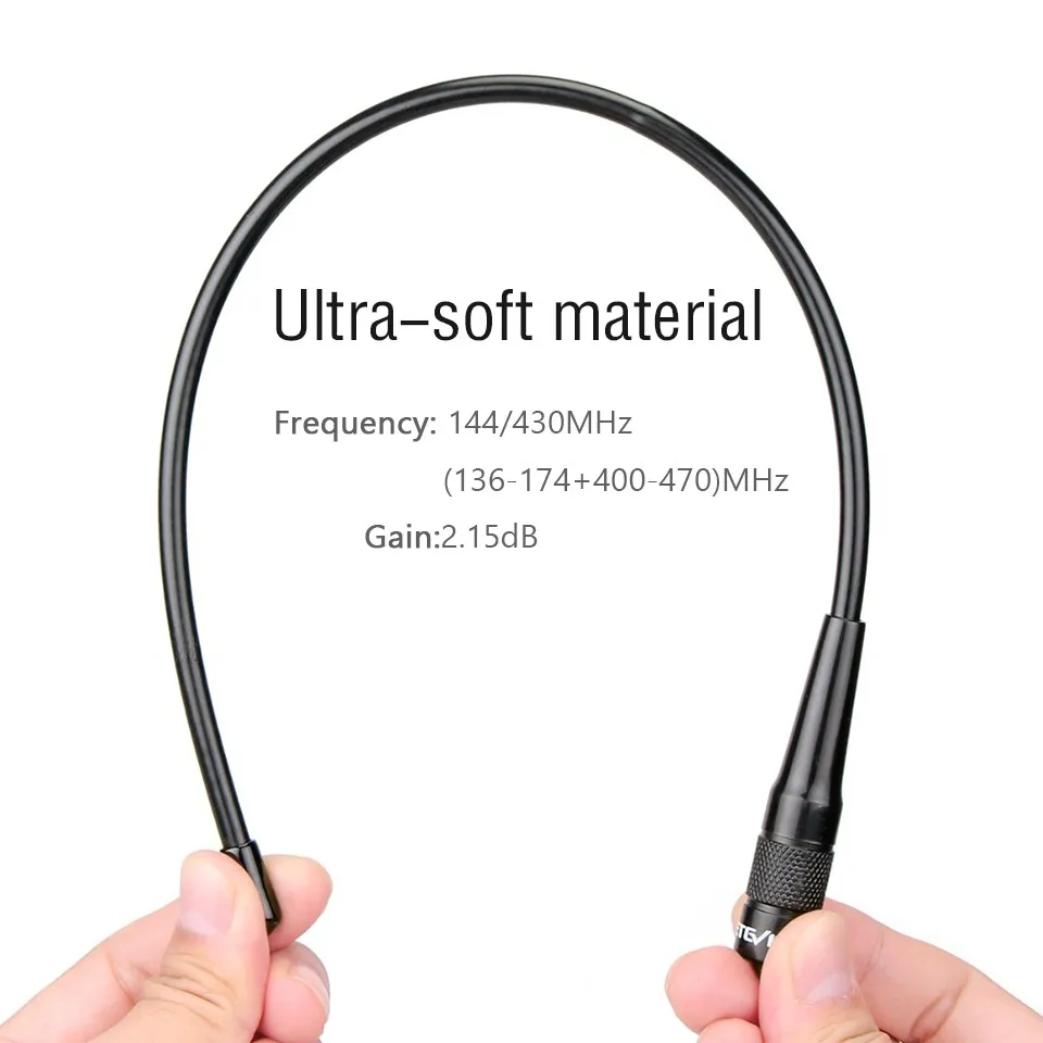 Newest Dual-Band Handheld Antenna 144/430 Mhz Dual-Band Antenna For Baofeng UV5R UV-82 Band ANTENN 38 Cm/14.9 Inches Black 10W