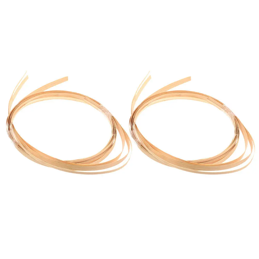 

2 Bundles Premium Bamboo Weaving Strips DIY Basket Making Supplies Wide Flat Coil Decorative Reed Material for Crafts