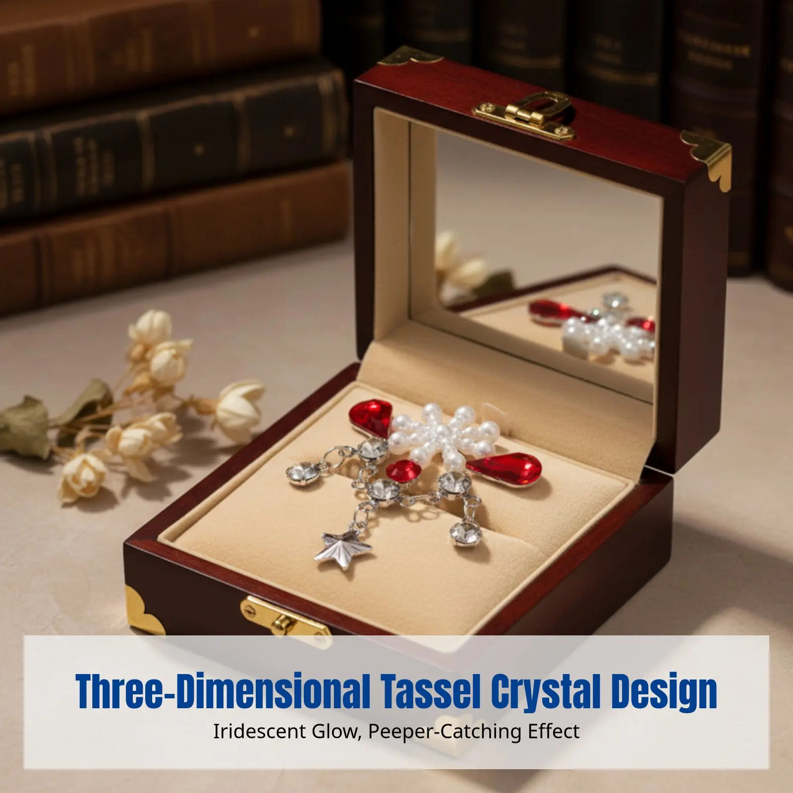 Forehead Sticker, Small Tassel Design, Crystal Face Decoration, Children's Performance, 3D Ancient Style, Random Pattern