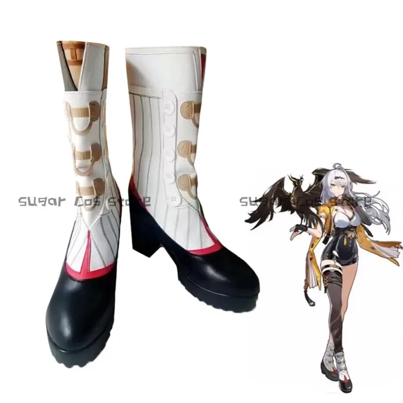 

qq28LQZenless Zone Zero Yi Xuan Cosplay Boots Game White High Shoes Yunkui Summit Halloween Carnival Party Props For Women