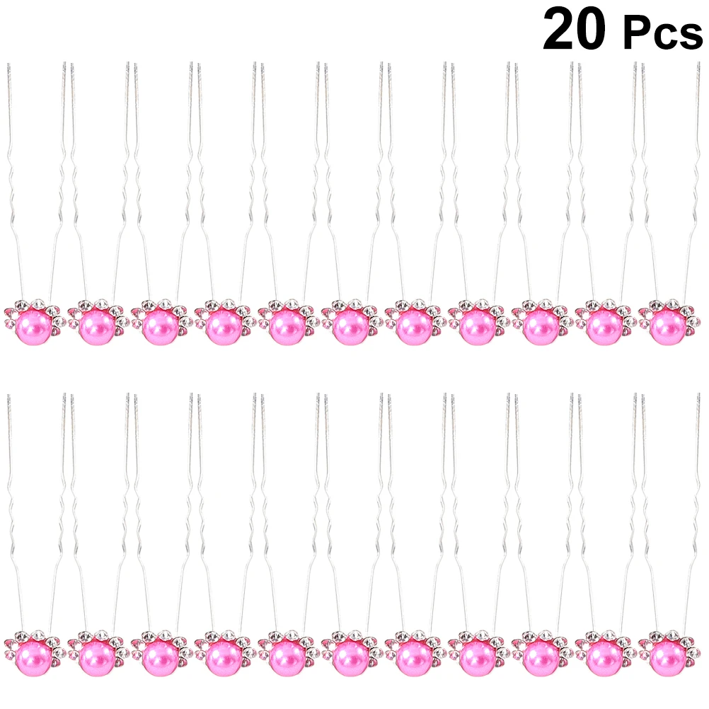 20 قطعة دبوس شعر لؤلؤي على شكل حرف U قطعة شعر زفاف فرنسية أنيقة على شكل زفاف #2