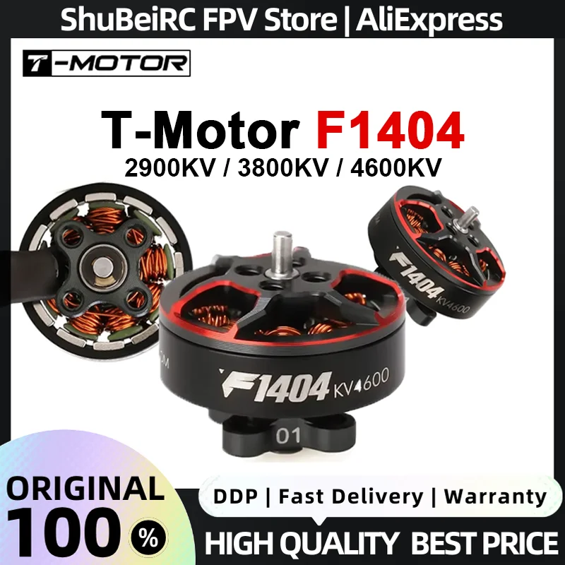 

T-Motor F1404 Brushless Motor 2900/3800/4600kv 2mmShaft Diameter for RC FPV Freestyle Toothpick Drones Replacement DIY Parts