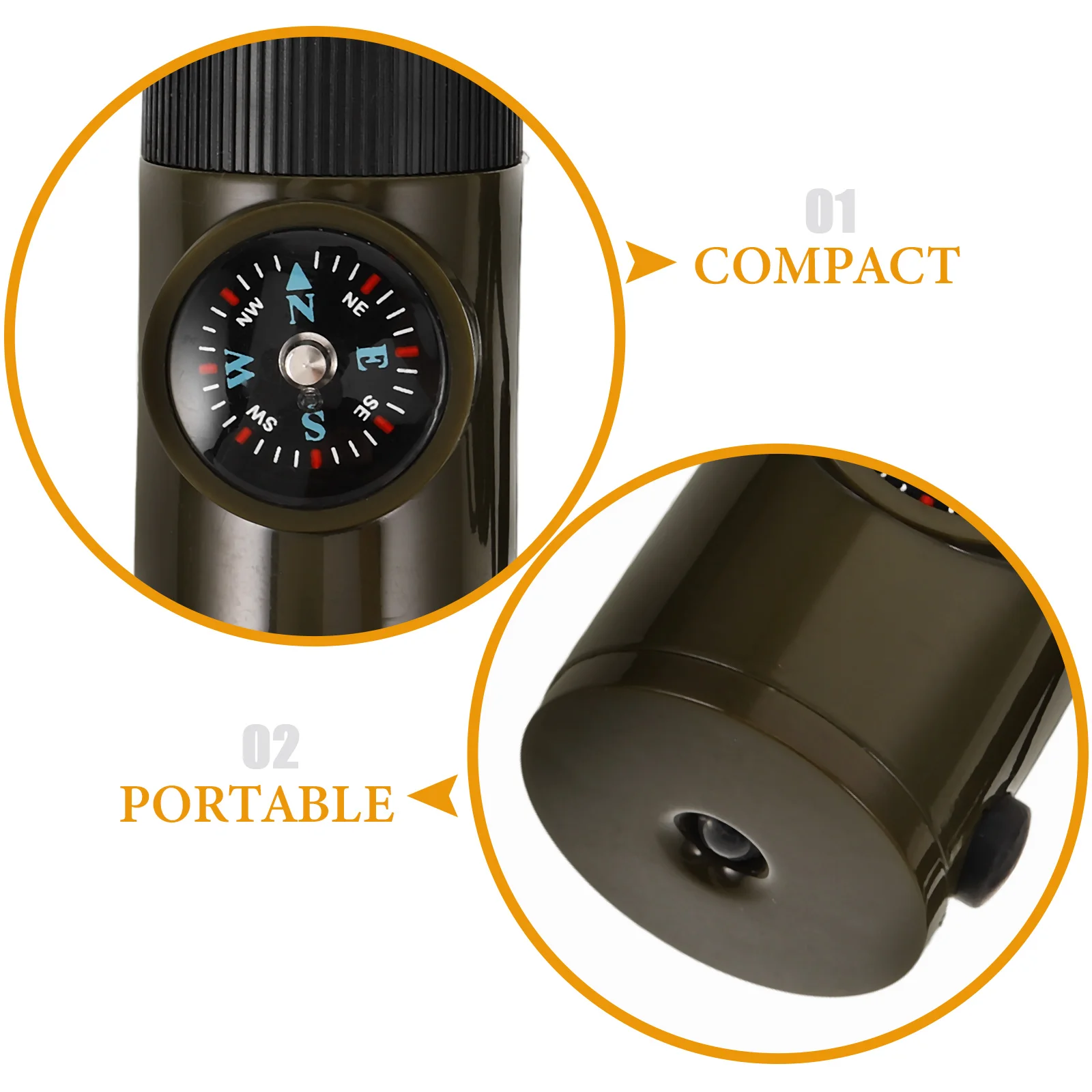 Multi-Functional Survival Whistle ABS Portable Compact Lightweight Emergency Outdoor Camping Hiking Fishing Loud Safety Whistle