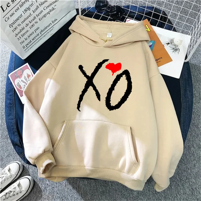 The Weeknd Xo Rapper Funny Womens Hoodie Pullover Streetwear Harajuku Hoodies Women Hip Hop Fleece Sweatshirt Unisex Clothes