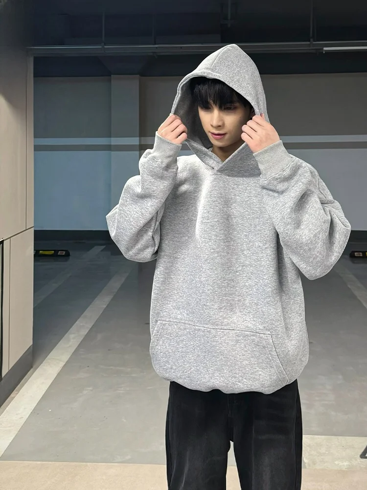 

Pure Cotton Hoodie Sweatirt Men's Autumn Winter Fce Lined ex Classic Fit Hard And Stiff Cleanfit Jaet Casual Wear