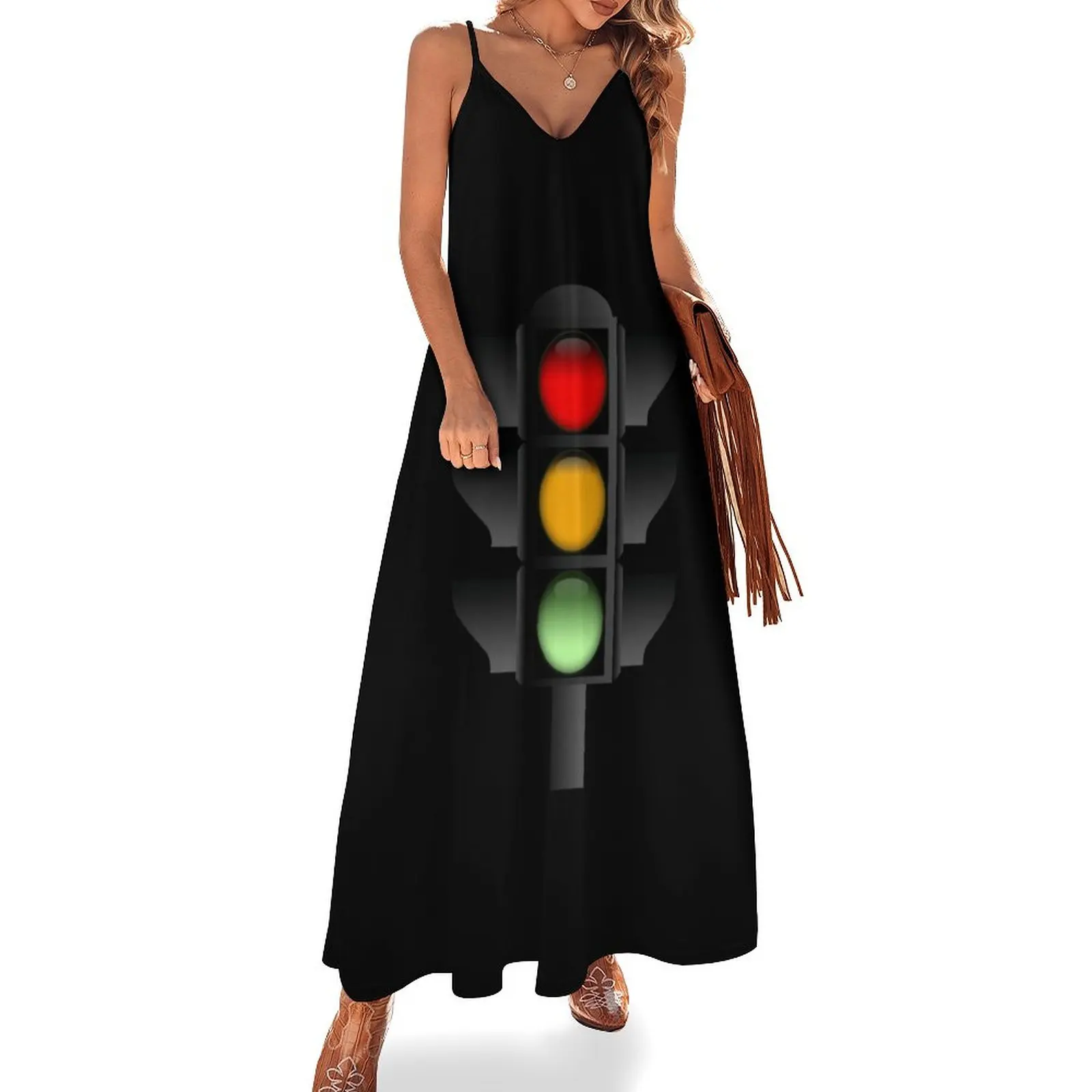 

Traffic Lights Sleeveless Dress women clothes sexy short dresses daring Women's dress Dress