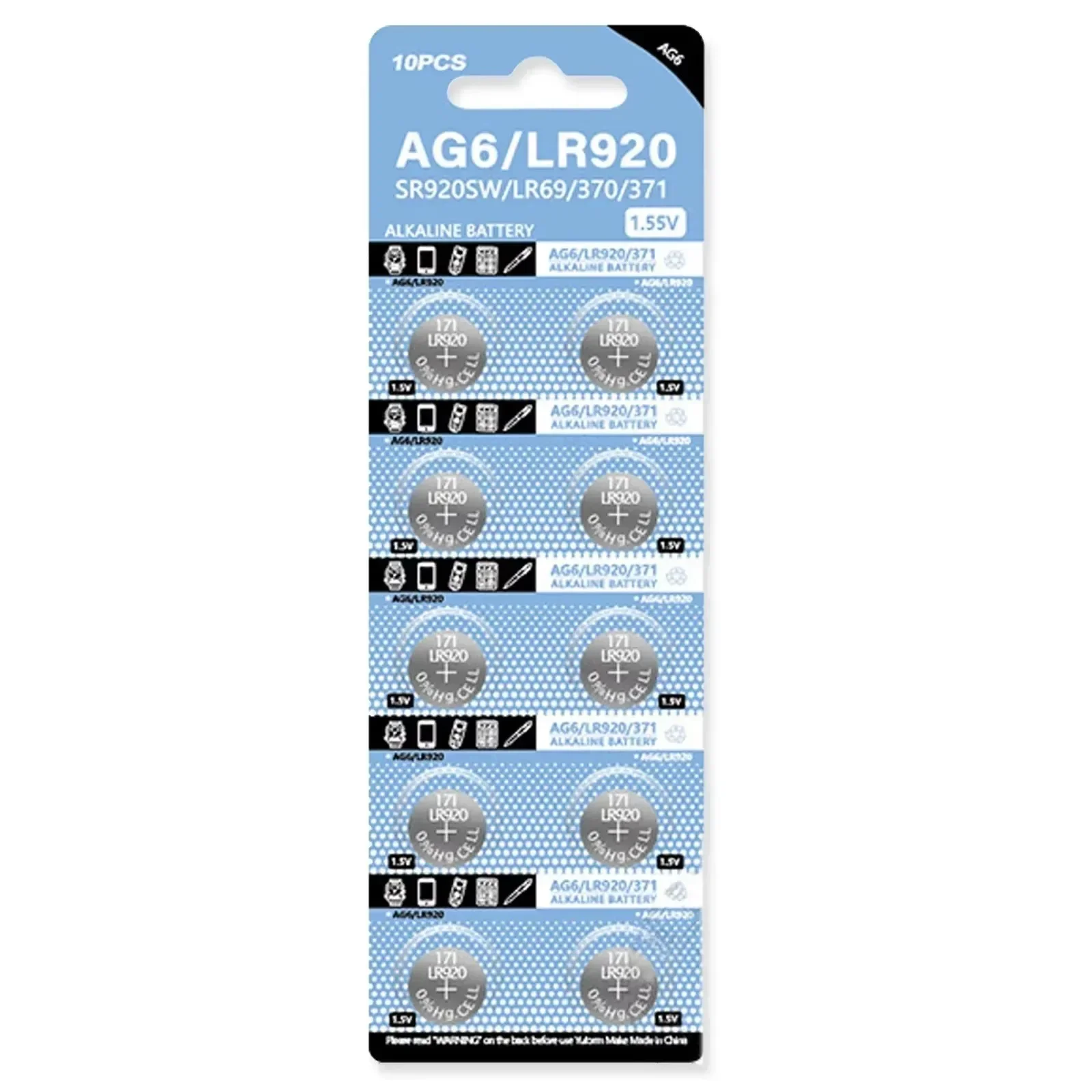 4-120 قطعة AG6 LR920 بطاريات زر SR920SW 371 370 LR96 خلية قلوية عملة البطارية لمشاهدة اللعب آلة حاسبة خلية زر عن بعد