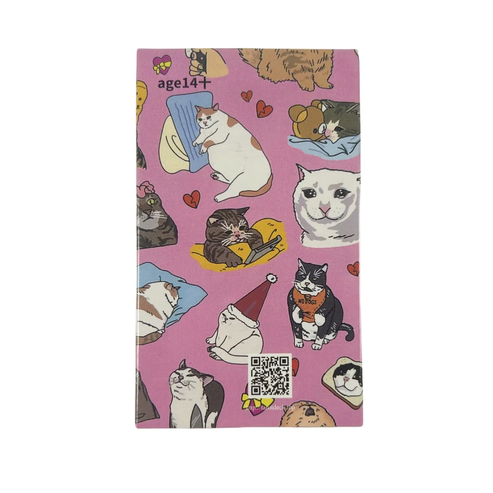 猫ミーム タロット デッキ カード 面白い魔女猫 かわいい Uwu 22