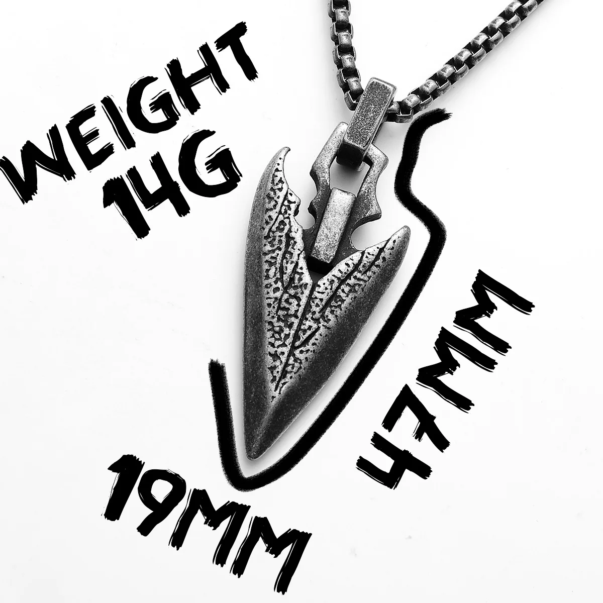 Retro Viking Arrow Texture Men Necklaces Stainless Steel Pendant Chain Women Punk Fashion Jewelry New Accessories Gift Wholesale view 6