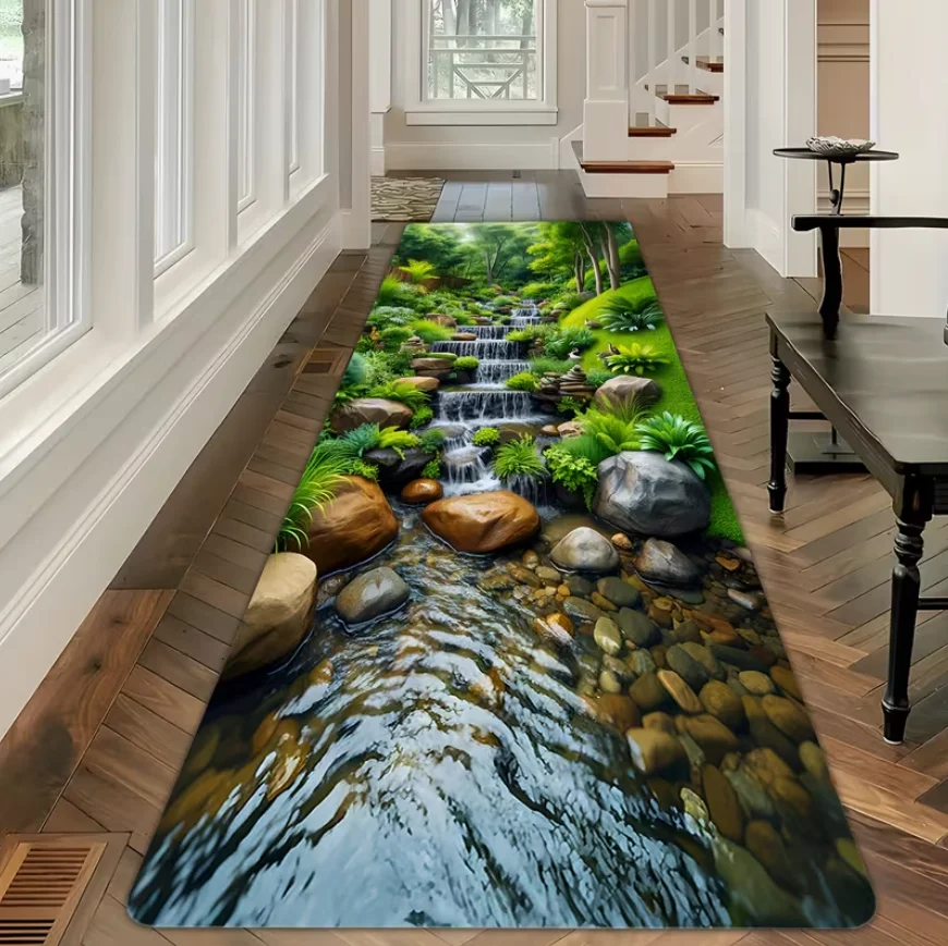 1pc Waterfall Forest Flower Pr - Commercial Printing Services recension och pris
