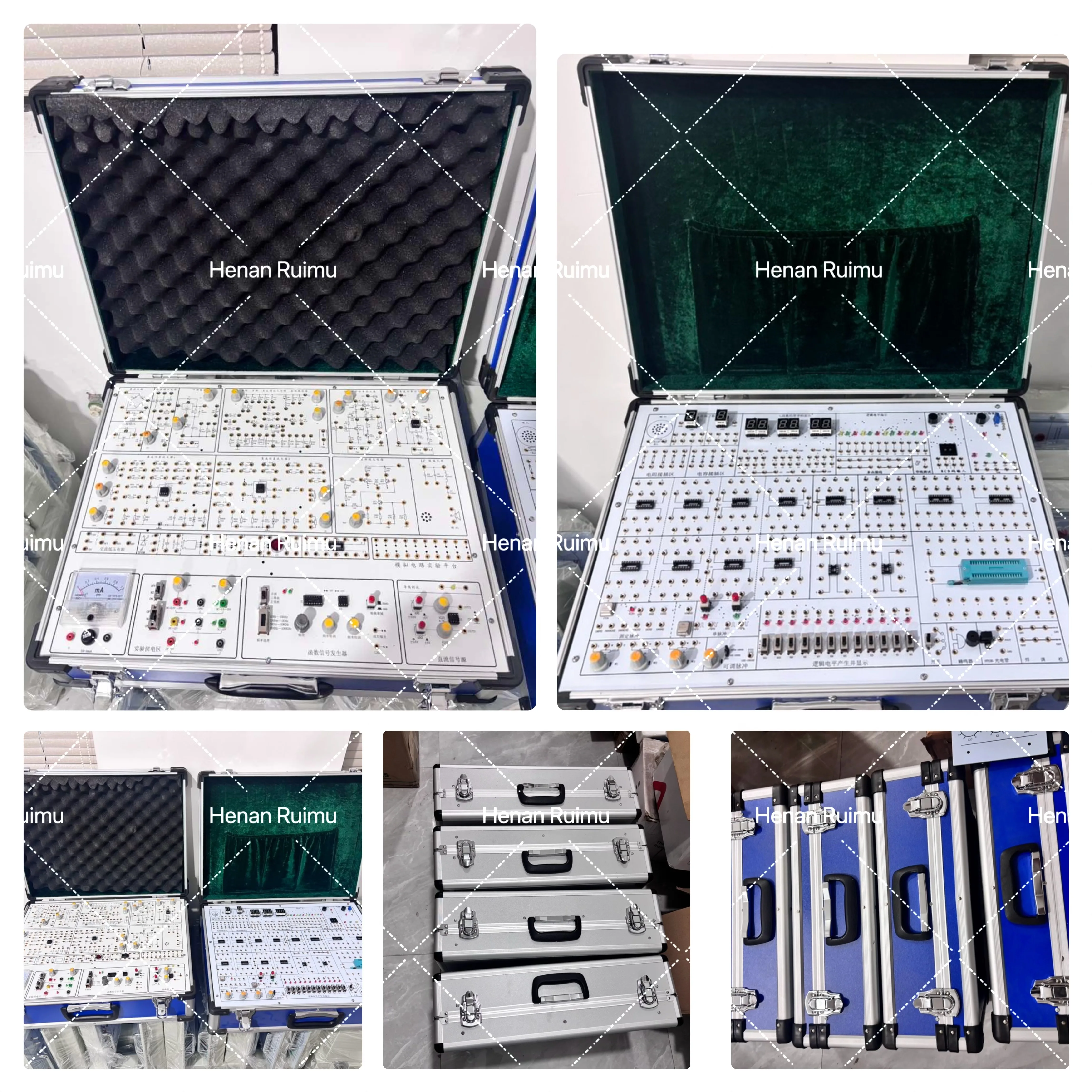 Portable Metal Electronics Circuit Principle Experiment Box Electric Powered Educational Trainer Electronic Training Kits