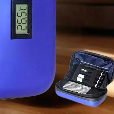 Reusable Insulin Cooler Travel Case With Display Medicine Organizer Bag Waterproof Insulin Cooling Bag For Diabetics