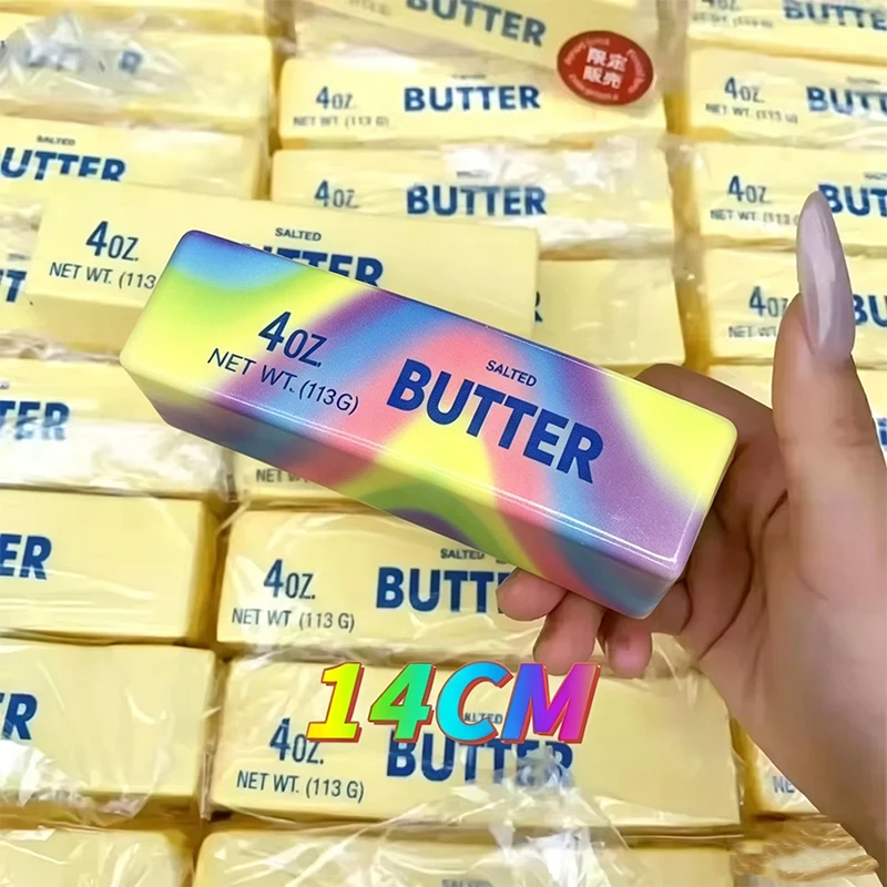 Juguete Antiestrés Elástico con Forma de Barra de Mantequilla, Juguete Divertido para Aliviar el Estrés, Juguete para Apretar para Aliviar la Ansiedad