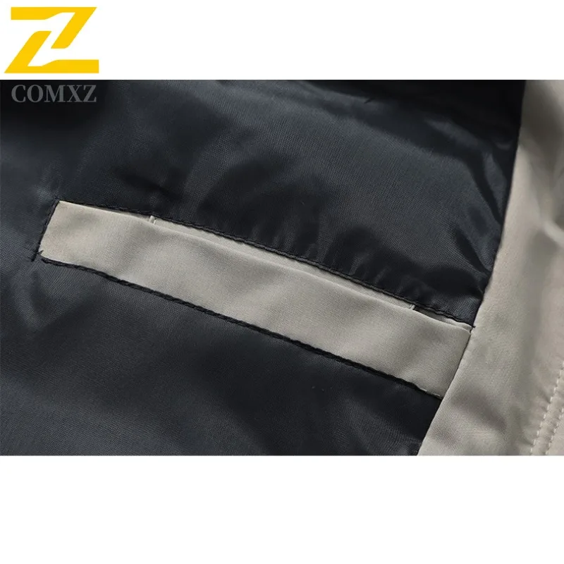 COMXZ Luxury Men Padding Coat 2025 Fashion Outdoor Mountaineering Windproof Coat Casual Street Style Windproof Autumn Garment