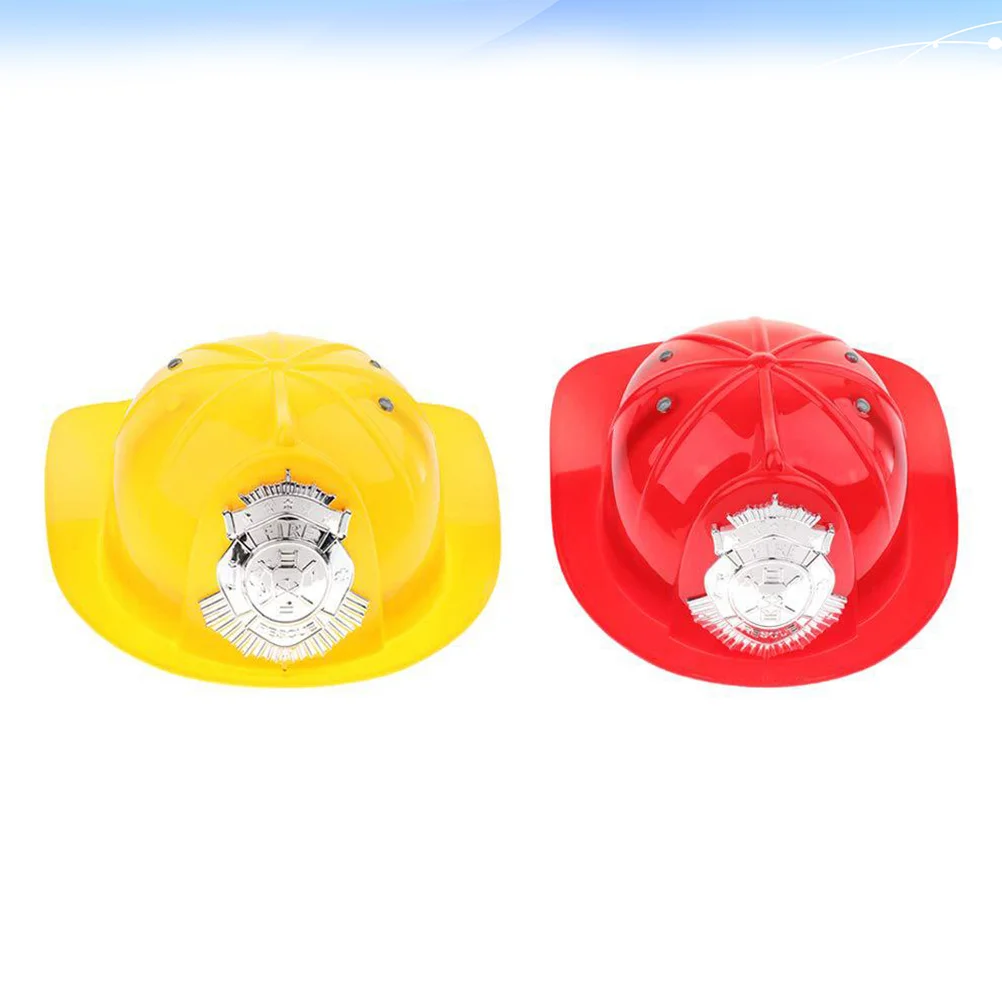 

2PC Fire Safety Hat Toy Funny Cosplay Safety Toy Role Play Performance Prop Simulated Fire Safety Hat Prop Early Educatio