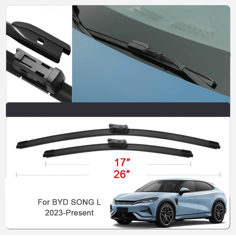

2PCS Car Blade Windshield Wiper Windshield For BYD SONG L 23-25,SONG PRO 24-25 Windshield Windscreen Front Window