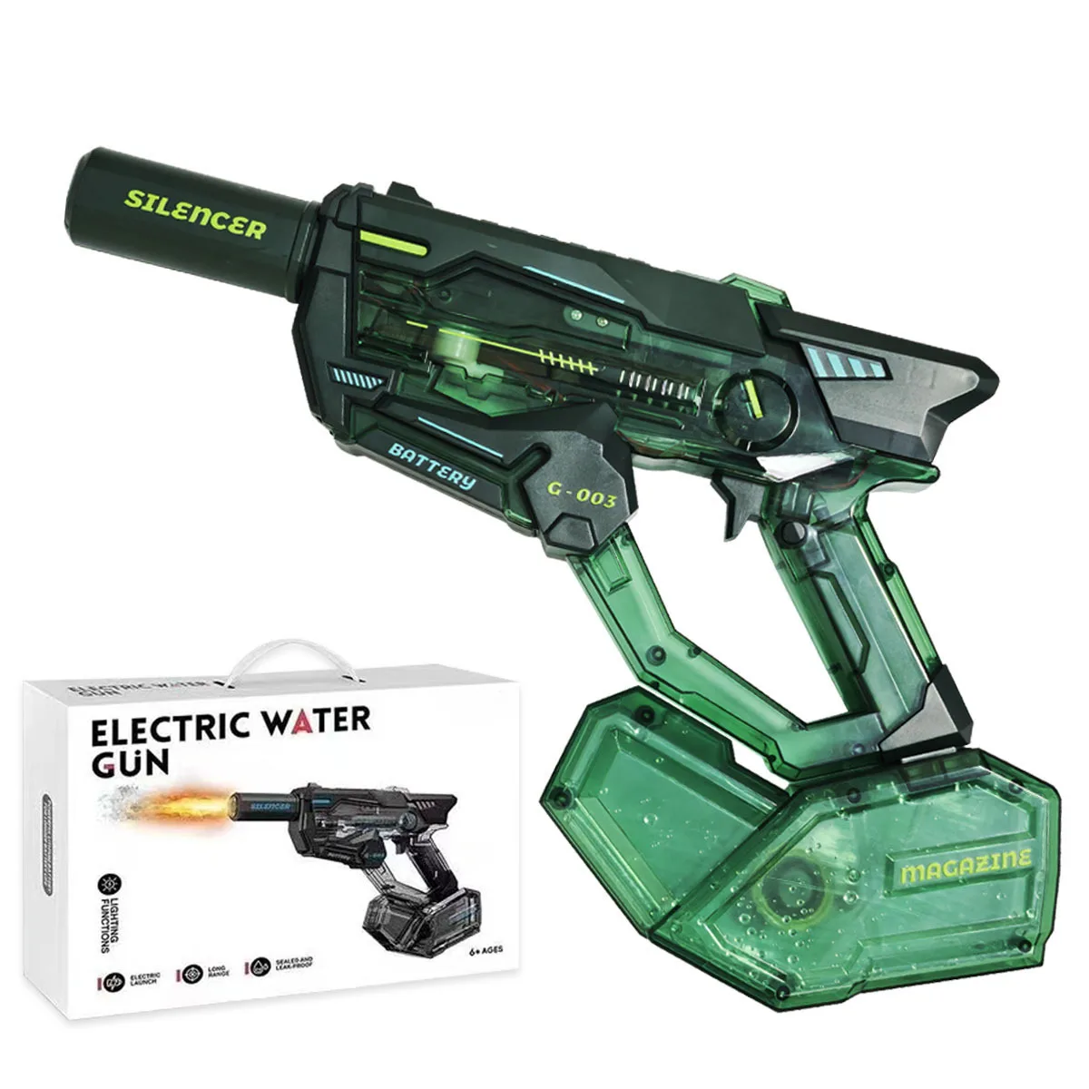 التلقائي بالكامل شفط التصوير المستمر Uzi مدفع المياه قدرة عالية لعبة طويلة الأمد للكبار الاطفال الصيف معركة المياه لعبة #4