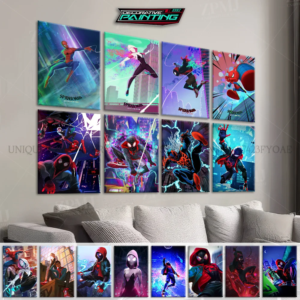 

Spider-Man:Across the Spider-Verse Frameless Home Decor Canvas Wall Art Interior Painting Room Pictures Movie Printing Poster