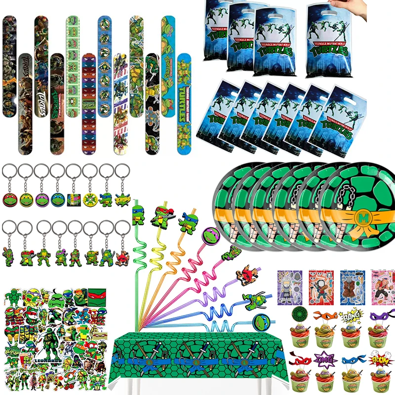 Articles de fête et décorations sur le thème des Tortues Ninja, rembourrage pour sacs cadeaux, remplissage de piñata, cadeaux d'anniversaire pour enfants