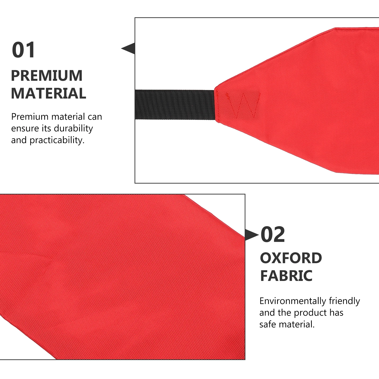 

Safety Flag Kayak Travel Warning Accessories for Canoe Reflective Tow Oxford Fabric