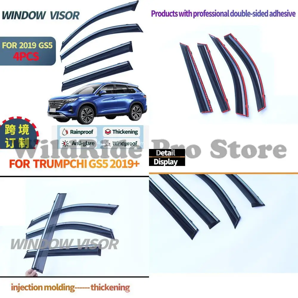 

1 комплект для GAC GS5 2019 + оконные козырьки, дефлекторы от дождя, солнцезащитный козырек