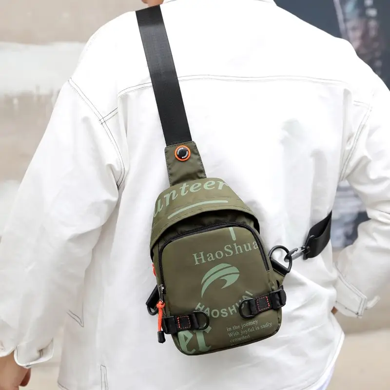 الرجال حقيبة ظهر ذات حمالة عبر الجسم حقائب السفر المشي لمسافات طويلة الرياضة الذكور موضة حقيبة نايلون رسول كتف واحد الصدر حقيبة ظهر