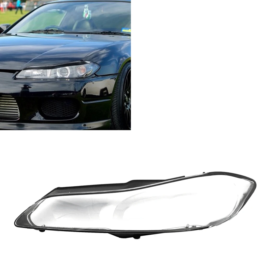 Left Side for Nissan Silvia S15 Headlight Lens Cover Headlight Shade Shell Cover Replacement Auto Shell