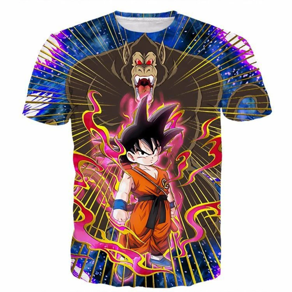 

Японская аниме-футболка Dragon Ball Z с 3D-принтом Great Ape Monkey Kid Goku Galaxy, высококачественная, для детей и взрослых, для косплея, верхняя одежда