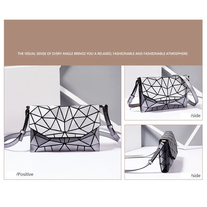 Luminous Messenger envelope Bag pink Women\'s Geometric evening Clutch bags Crossbody shoulder bags for women 2023 bolsa feminina