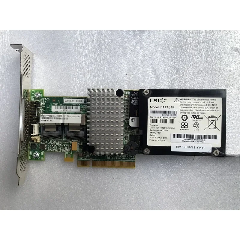 IBM M5015 LSI 9260-8i Tarjeta de matriz SAS 512M caché 6GB 46M0851