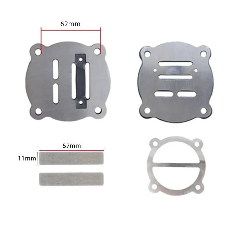 Air Compressor Cylinder Valve Plate Spare Part Set 3 in 1 Hole to Hole 62x62mm Air Pump Fitting Accessories