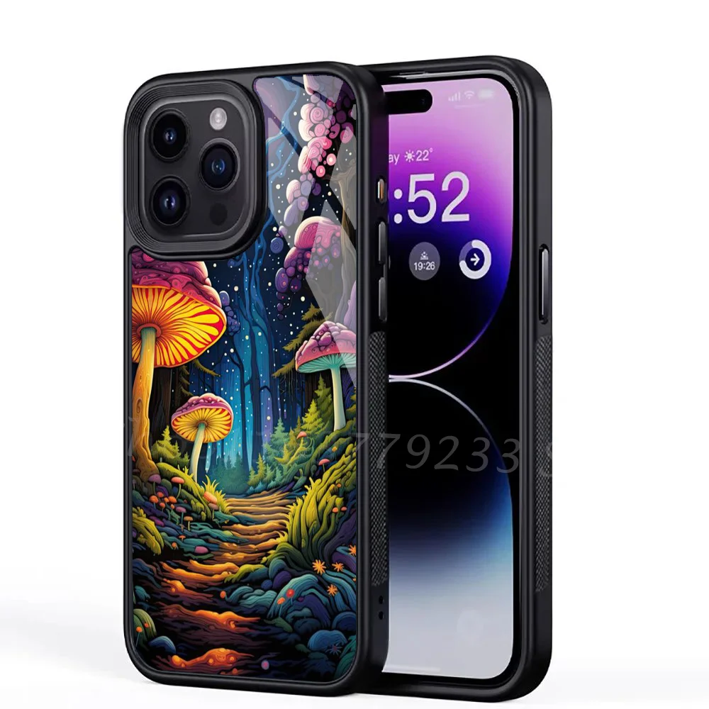 Psychedelic Forest Phone Case For IPhone 15 14 13 Pro Max 11 Mini Alex Mirror For Magsafe Wireless Charging Cover